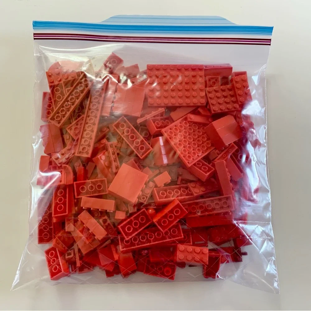 11 oz Red Lego Building Blocks